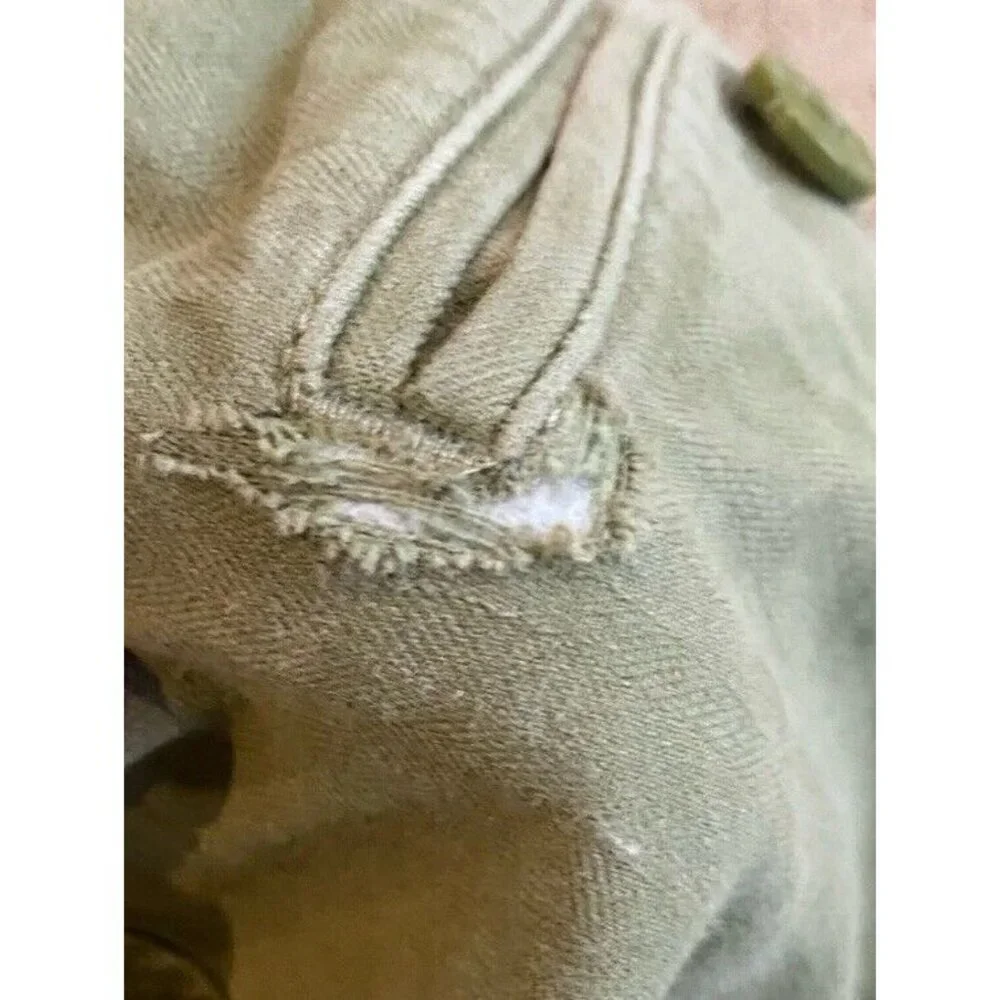 J.Crew 770‎ Straight Stretch Chinos Flat Front Pants Mens 30 Olive Green